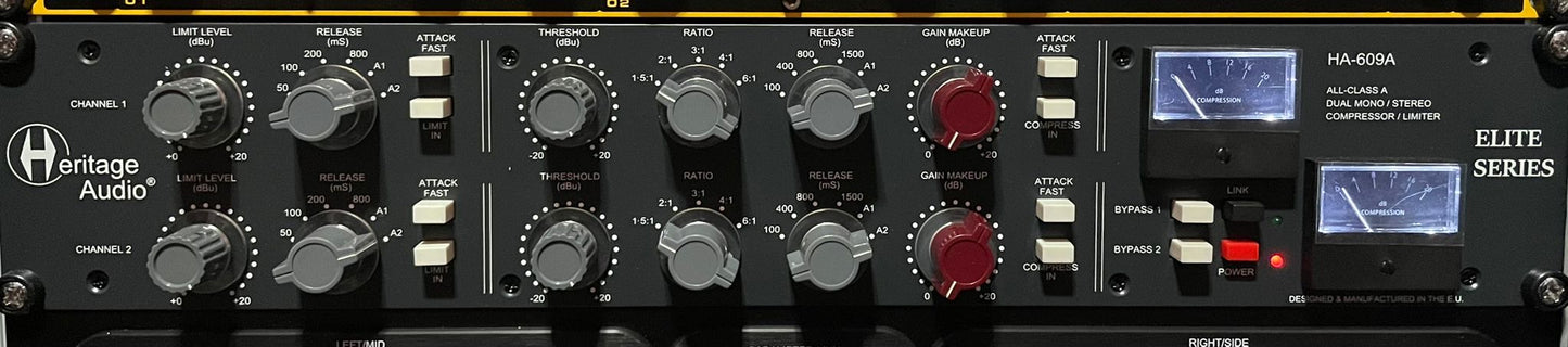 USED Heritage Audio HA-609A Dual Channel Compressor (SOLD)
