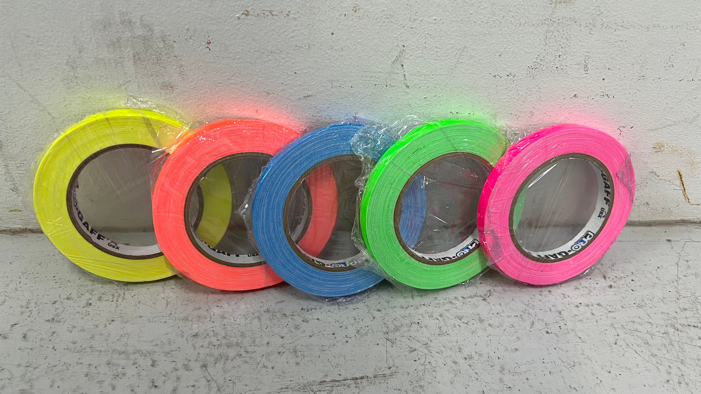 Protape 1/2" Fluorescent Bright Colours Tapes (Blue)