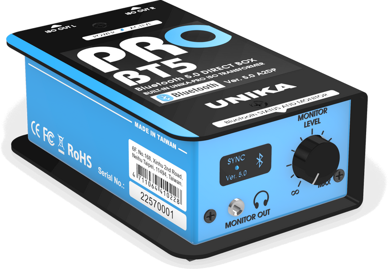 Unika Pro Audio PRO BT5 Bluetooth DI Box