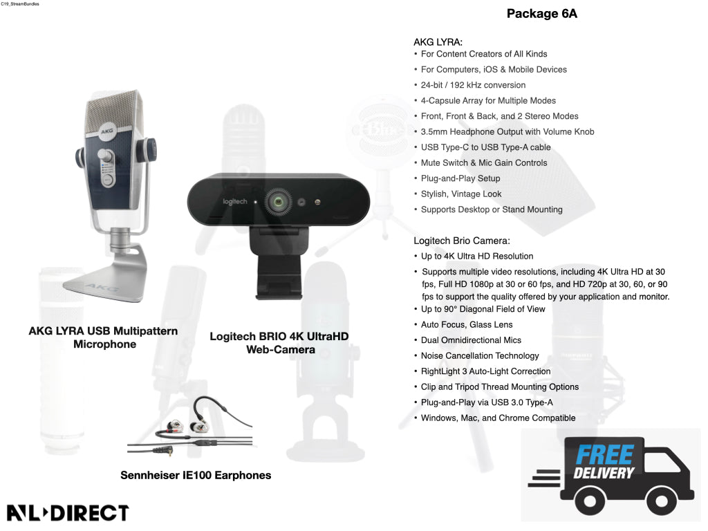 High Quality Audio & Video  Web-Conference Setup for WFH Bundles