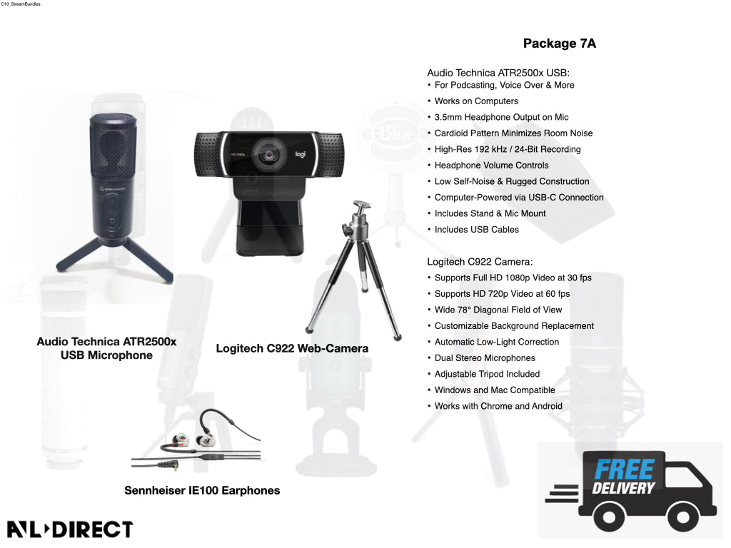 High Quality Audio & Video  Web-Conference Setup for WFH Bundles