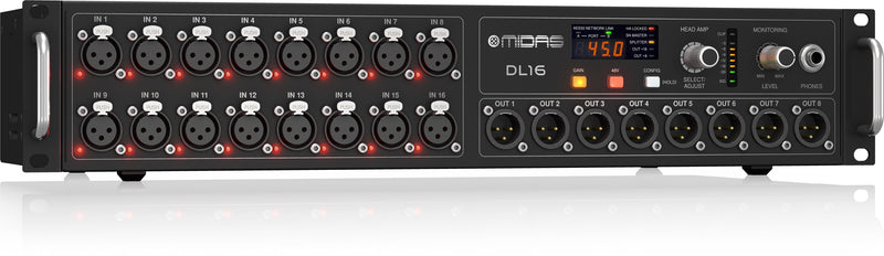 Midas DL16 16 Input, 8 Output Stage Box with 16 Midas Microphone Preamplifiers