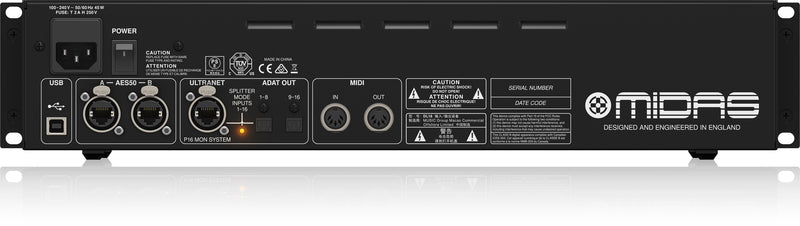 Midas DL16 16 Input, 8 Output Stage Box with 16 Midas Microphone Preamplifiers