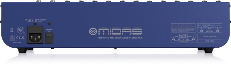 Midas DM16 16 Input Analogue Live and Studio Mixer with Midas Microphone Preamplifiers