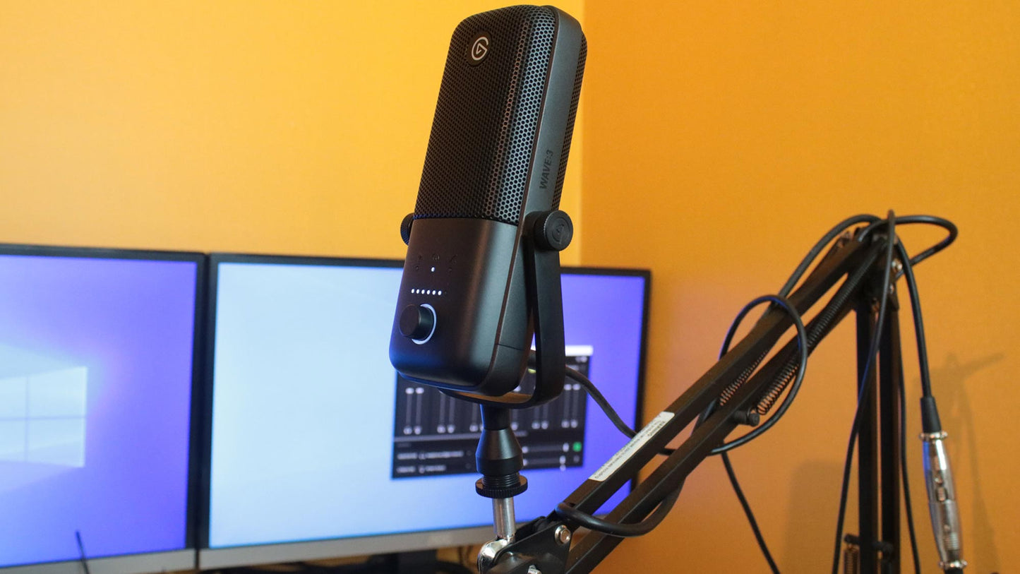 Elgato Wave 3 USB Condenser Microphone and Digital Mixer for Streaming, Recording, Podcasting.