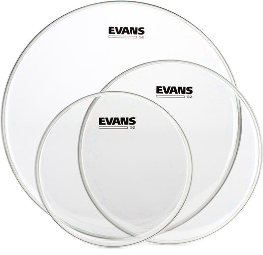 Evans G2 Clear 3-piece Rock Tom Pack - 10/12/16 inch + 14" HD Dry(Snare)