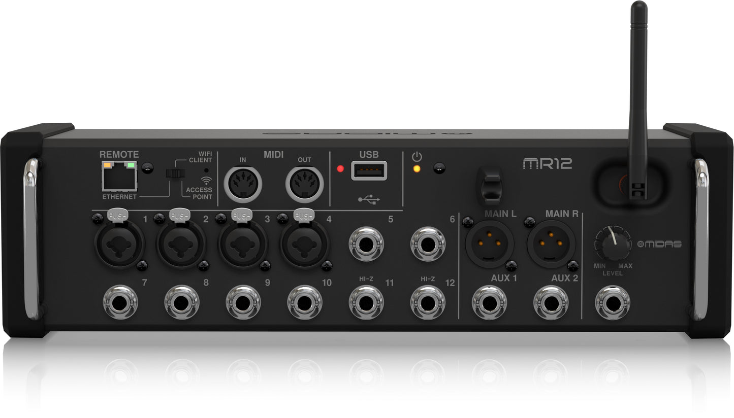 Midas MR12 Digital Mixer for iPad/Android Tablets