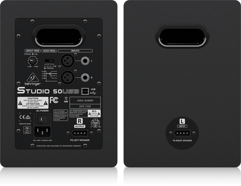 Behringer STUDIO 50USB 150W 5" USB Studio Monitor Speakers
