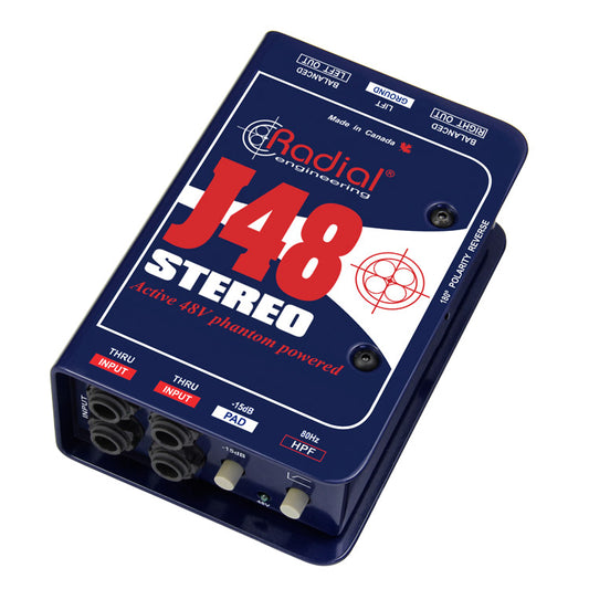 Radial Engineering J48 Stereo Phantom Powered Active DI Box